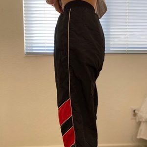 Whitefox boutique black/white/red track pants